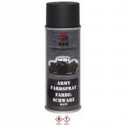 Farba Wojskowa Spray MFH 400ml Black Mat