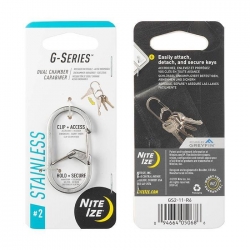 Nite Ize - G-Series Dual Chamber Carabiner #2 - Stainless Steel