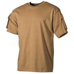 Koszulka T-shirt MFH Coyote z kieszonką na ramionach